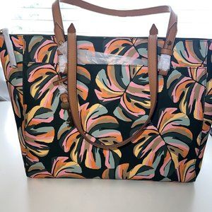 FOSSIL Women's Fiona Printed Tropical Leaf, Tote, NWT